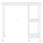 Escritorio para ordenador de MDF y metal blanco 80x40x72 cm de , Escritorios - Ref: Foro24-20555, Precio: 61,93 €, Descuento: %