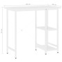 Computertisch aus MDF und weißem Metall, 80 x 40 x 72 cm von , Schreibtische - Ref: Foro24-20555, Preis: 61,93 €, Rabatt: %