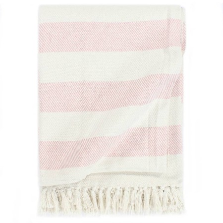 Striped blanket aged pink cotton 125x150 cm by vidaXL, Blankets - Ref: Foro24-133800, Price: 15,43 €, Discount: %