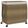 Wäschekorb aus Rattan mit Rollen 60x35x60,5 cm von , Wäschekörbe - Ref: Foro24-372039, Preis: 73,34 €, Rabatt: %