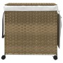 Wäschekorb aus Rattan mit Rollen 60x35x60,5 cm von , Wäschekörbe - Ref: Foro24-372039, Preis: 73,34 €, Rabatt: %