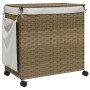 Wäschekorb aus Rattan mit Rollen 60x35x60,5 cm von , Wäschekörbe - Ref: Foro24-372039, Preis: 73,34 €, Rabatt: %