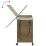 Rattan laundry basket with wheels 60x35x60.5 cm by , Laundry baskets - Ref: Foro24-372039, Price: 73,34 €, Discount: %