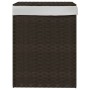 Laundry basket with lid dark brown rattan 46x33x60 cm by , Laundry baskets - Ref: Foro24-372030, Price: 61,36 €, Discount: %