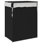 Laundry basket with lid black synthetic rattan 46x33x60 cm by , Laundry baskets - Ref: Foro24-372032, Price: 60,12 €, Discoun...