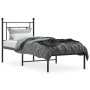 Bed frame with black metal headboard 75x190 cm by , Beds and slatted bases - Ref: Foro24-374329, Price: 69,02 €, Discount: %