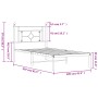 Estructura de cama con cabecero metal negro 100x200 cm de , Camas y somieres - Ref: Foro24-374334, Precio: 74,61 €, Descuento: %