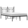 Estructura de cama con cabecero metal negro 120x190 cm de , Camas y somieres - Ref: Foro24-374336, Precio: 93,84 €, Descuento: %