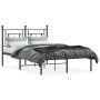 Estructura de cama con cabecero metal negro 120x190 cm de , Camas y somieres - Ref: Foro24-374336, Precio: 93,84 €, Descuento: %