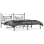 Estructura de cama con cabecero metal negro 180x200 cm de , Camas y somieres - Ref: Foro24-374343, Precio: 130,33 €, Descuent...