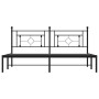 Bed frame with black metal headboard 180x200 cm by , Beds and slatted bases - Ref: Foro24-374343, Price: 130,33 €, Discount: %