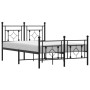 Black metal headboard and footboard bed frame 120x200 cm by , Beds and slatted bases - Ref: Foro24-374355, Price: 111,01 €, D...