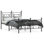 Black metal headboard and footboard bed frame 120x200 cm by , Beds and slatted bases - Ref: Foro24-374355, Price: 111,01 €, D...