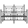 Black metal headboard and footboard bed frame 120x200 cm by , Beds and slatted bases - Ref: Foro24-374355, Price: 111,01 €, D...