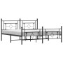 Black metal headboard and footboard bed frame 183x213 cm by , Beds and slatted bases - Ref: Foro24-374362, Price: 130,08 €, D...