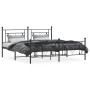 Black metal headboard and footboard bed frame 183x213 cm by , Beds and slatted bases - Ref: Foro24-374362, Price: 130,08 €, D...