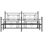 Black metal headboard and footboard bed frame 183x213 cm by , Beds and slatted bases - Ref: Foro24-374362, Price: 130,08 €, D...