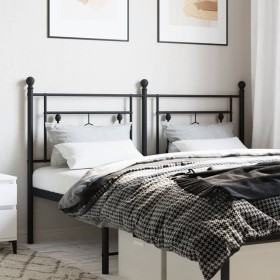 Black metal headboard 160 cm by , Headboards and footboards - Ref: Foro24-374374, Price: 42,99 €, Discount: %