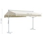 Independent awning 4x3 m cream color by vidaXL, Umbrellas - Ref: Foro24-143745, Price: 371,28 €, Discount: %