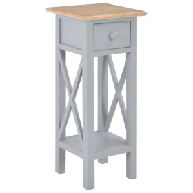 Gray wooden side table 27x27x65.5 cm by vidaXL, Side tables - Ref: Foro24-280058, Price: 79,99 €, Discount: %