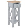 Gray wooden side table 27x27x65.5 cm by vidaXL, Side tables - Ref: Foro24-280058, Price: 79,99 €, Discount: %