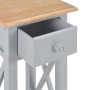 Gray wooden side table 27x27x65.5 cm by vidaXL, Side tables - Ref: Foro24-280058, Price: 79,99 €, Discount: %