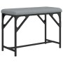 Banco de comedor acero y tela gris claro 62x32x45 cm de , Bancos de comedor y cocina - Ref: Foro24-835218, Precio: 39,88 €, D...