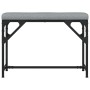 Banco de comedor acero y tela gris claro 62x32x45 cm de , Bancos de comedor y cocina - Ref: Foro24-835218, Precio: 39,88 €, D...