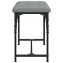 Banco de comedor acero y tela gris claro 62x32x45 cm de , Bancos de comedor y cocina - Ref: Foro24-835218, Precio: 39,88 €, D...