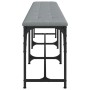 Steel and light gray fabric dining bench 186x32x45 cm by , Dining and kitchen benches - Ref: Foro24-835224, Price: 82,91 €, D...