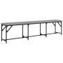 Steel and light gray fabric dining bench 186x32x45 cm by , Dining and kitchen benches - Ref: Foro24-835224, Price: 82,91 €, D...