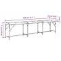 Steel and light gray fabric dining bench 186x32x45 cm by , Dining and kitchen benches - Ref: Foro24-835224, Price: 82,91 €, D...