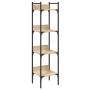 Bookcase with 4 shelves Sonoma oak wood 35x30x138.5 cm by , Bookcases and shelves - Ref: Foro24-838849, Price: 44,47 €, Disco...