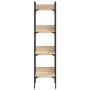 Bookcase with 4 shelves Sonoma oak wood 35x30x138.5 cm by , Bookcases and shelves - Ref: Foro24-838849, Price: 44,47 €, Disco...