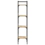 Bookcase with 4 shelves Sonoma oak wood 35x30x138.5 cm by , Bookcases and shelves - Ref: Foro24-838849, Price: 44,47 €, Disco...