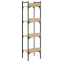 Bookcase with 4 shelves Sonoma oak wood 35x30x138.5 cm by , Bookcases and shelves - Ref: Foro24-838849, Price: 44,47 €, Disco...