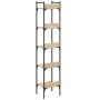 Bookcase with 5 shelves Sonoma oak wood 35x30x174 cm by , Bookcases and shelves - Ref: Foro24-838854, Price: 52,67 €, Discoun...