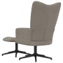 Sillón de relax con taburete de terciopelo gris claro de , Sillones - Ref: Foro24-328106, Precio: 142,03 €, Descuento: %