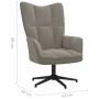 Sillón de relax con taburete de terciopelo gris claro de , Sillones - Ref: Foro24-328106, Precio: 142,03 €, Descuento: %