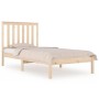 Estructura de cama madera maciza de pino 75x190 cm de , Camas y somieres - Ref: Foro24-3103803, Precio: 86,32 €, Descuento: %