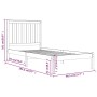 Estructura de cama madera maciza de pino 75x190 cm de , Camas y somieres - Ref: Foro24-3103803, Precio: 86,32 €, Descuento: %