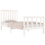 Estructura de cama madera maciza de pino blanco 75x190 cm de , Camas y somieres - Ref: Foro24-3103869, Precio: 115,10 €, Desc...