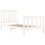 Estructura de cama madera maciza de pino blanco 75x190 cm de , Camas y somieres - Ref: Foro24-3103869, Precio: 115,10 €, Desc...