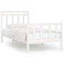 Estructura de cama madera maciza de pino blanco 100x200 cm de , Camas y somieres - Ref: Foro24-3107019, Precio: 120,99 €, Des...