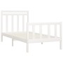 Estructura de cama madera maciza de pino blanco 100x200 cm de , Camas y somieres - Ref: Foro24-3107019, Precio: 120,99 €, Des...