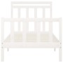 Estructura de cama madera maciza de pino blanco 100x200 cm de , Camas y somieres - Ref: Foro24-3107019, Precio: 120,99 €, Des...