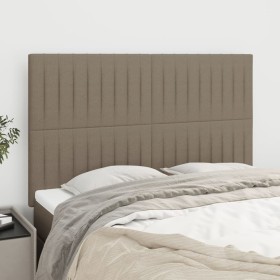 Cabeceros 4 unidades tela gris taupe 72x5x78/88 cm de , Cabeceros y pies de cama - Ref: Foro24-3116572, Precio: 110,99 €, Des...