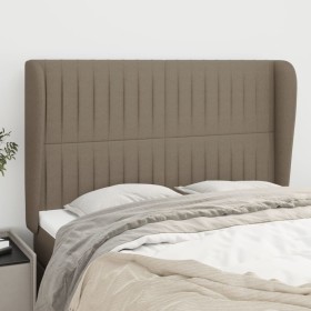 Headboard with ears in taupe gray fabric 147x23x118/128 cm by , Headboards and footboards - Ref: Foro24-3118196, Price: 123,9...