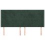 Headboard with dark green velvet ears 203x16x118/128cm by , Headboards and footboards - Ref: Foro24-3119649, Price: 138,04 €,...