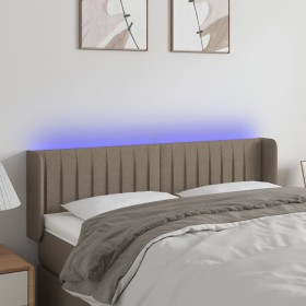 Headboard with LED in taupe gray fabric 147x16x78/88 cm by , Headboards and footboards - Ref: Foro24-3123476, Price: 77,49 €,...